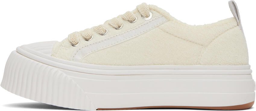 AMI Alexandre Mattiussi Beige Ami 1980 Platform Sneakers - Picture 3