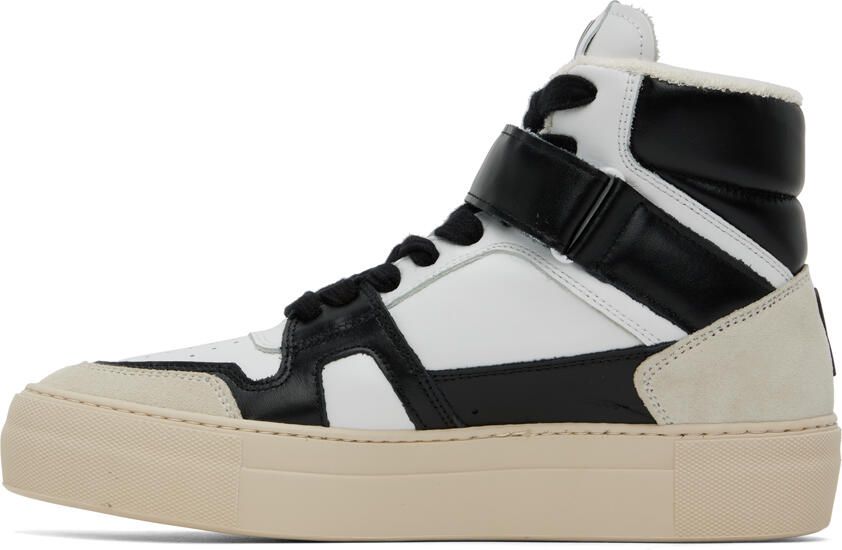 AMI Alexandre Mattiussi Black & White ADC High Top Sneakers - Picture 3