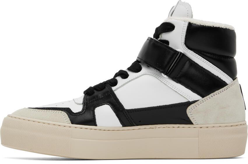 AMI Alexandre Mattiussi Black & White ADC High Top Sneakers - Picture 3