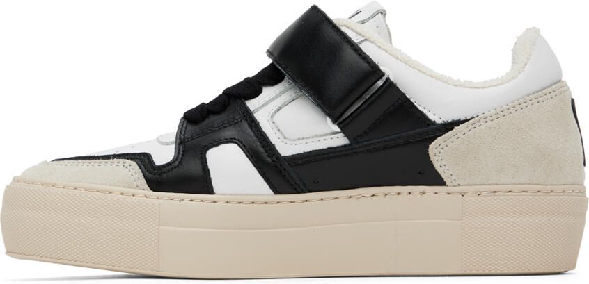 AMI Alexandre Mattiussi Black & White ADC Low Top Sneakers - Picture 3