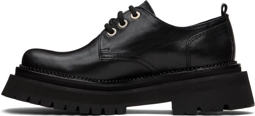AMI Alexandre Mattiussi Black Round-Toe Derbys - Picture 3
