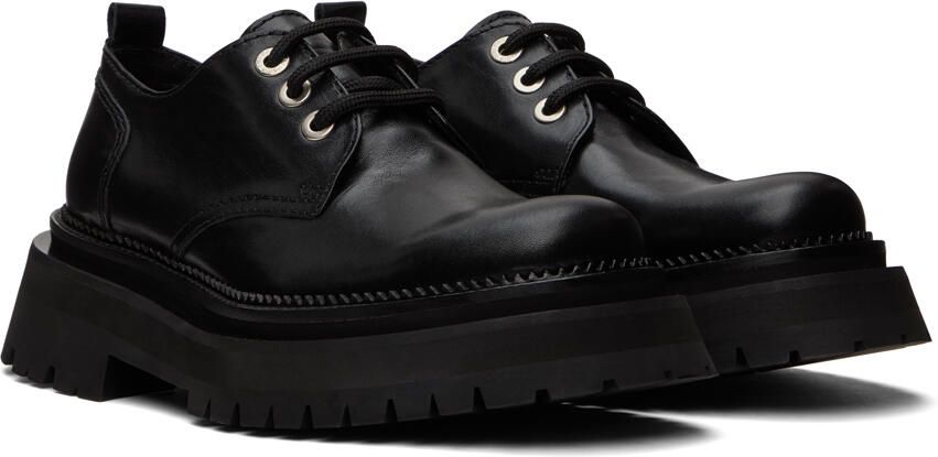AMI Alexandre Mattiussi Black Round-Toe Derbys - Picture 2