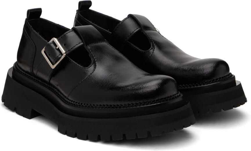 AMI Alexandre Mattiussi Black Round Toe Loafers