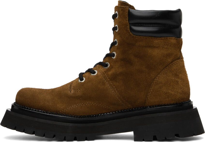 AMI Alexandre Mattiussi Brown Suede Boots - Picture 3
