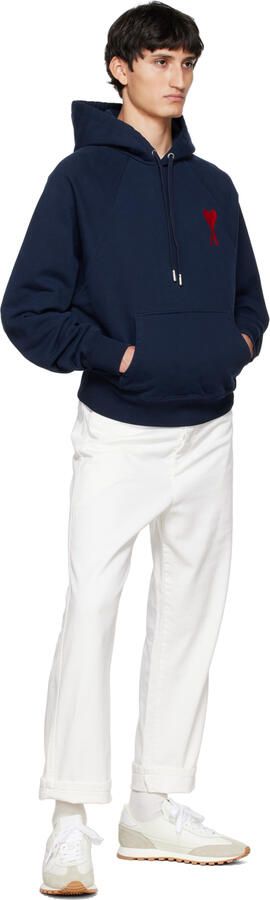 AMI Alexandre Mattiussi Off-White & Gray New Running Sneakers - Picture 4