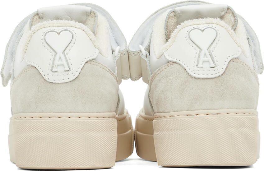 AMI Alexandre Mattiussi White Ami de Cœur Platform Sneakers