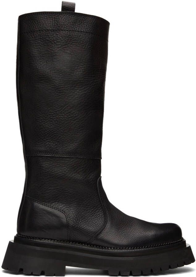 AMI Alexandre Mattiussi Black Ami de Cœur Boots