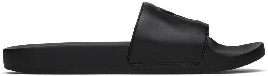 AMI Alexandre Mattiussi Black Ami de Cœur Pool Slides