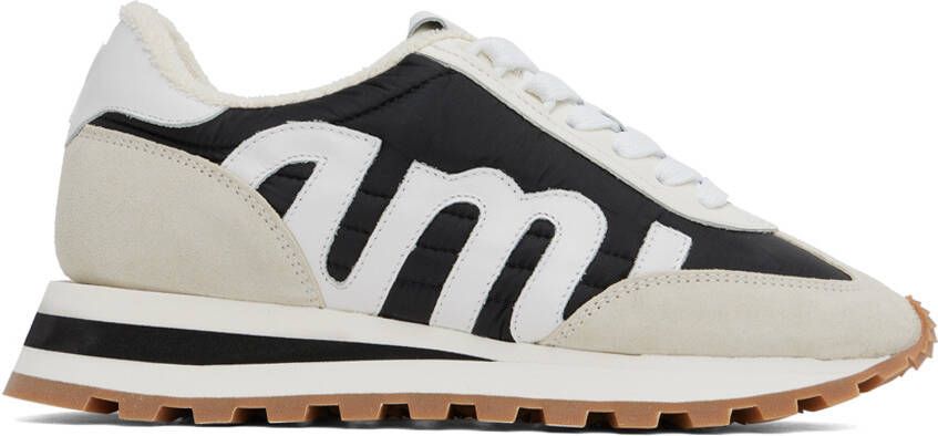 AMI Alexandre Mattiussi Black & Off-White Ami de Cœur Rush Sneakers