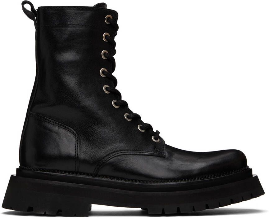 AMI Alexandre Mattiussi Black Calfskin Boots