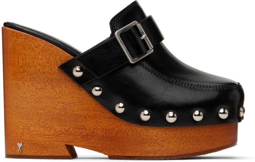 AMI Alexandre Mattiussi Black Close Toe Clogs - Picture 2