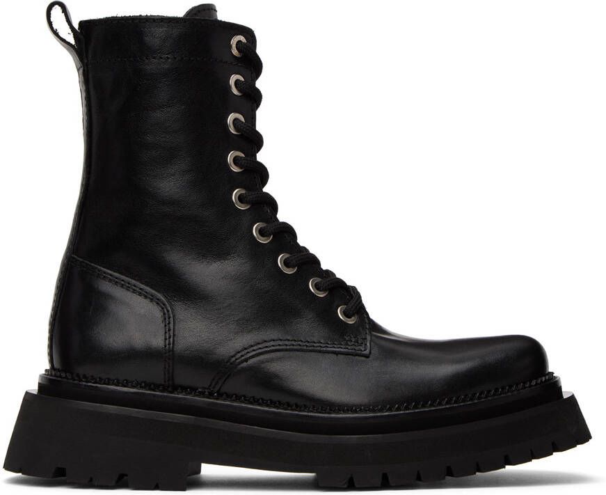 AMI Alexandre Mattiussi Black Mid Height Boots - Picture 6