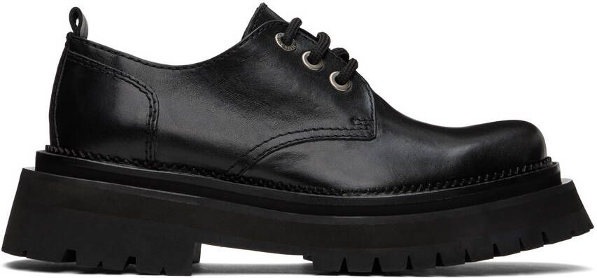 AMI Alexandre Mattiussi Black Round-Toe Derbys - Picture 5