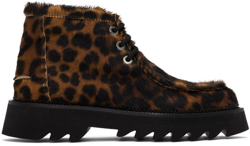 AMI Alexandre Mattiussi Brown Shark Sole Boots