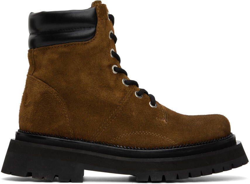 AMI Alexandre Mattiussi Brown Suede Boots - Picture 5