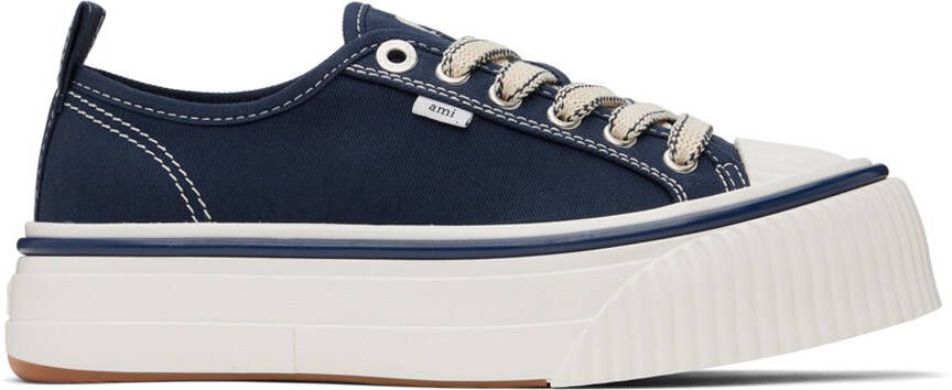 AMI Alexandre Mattiussi Navy Ami 1980 Sneakers - Picture 4