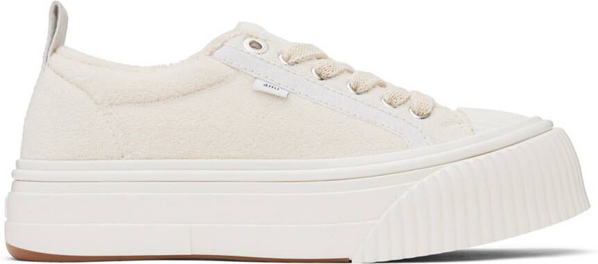 AMI Alexandre Mattiussi Beige Ami 1980 Platform Sneakers - Picture 4