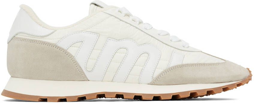 AMI Alexandre Mattiussi Off-White & Gray New Running Sneakers - Picture 5