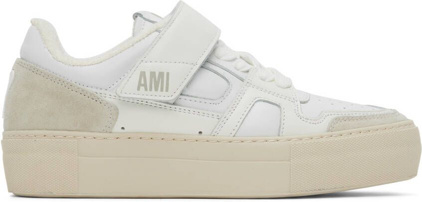 AMI Alexandre Mattiussi White Ami De Cœur Sneakers