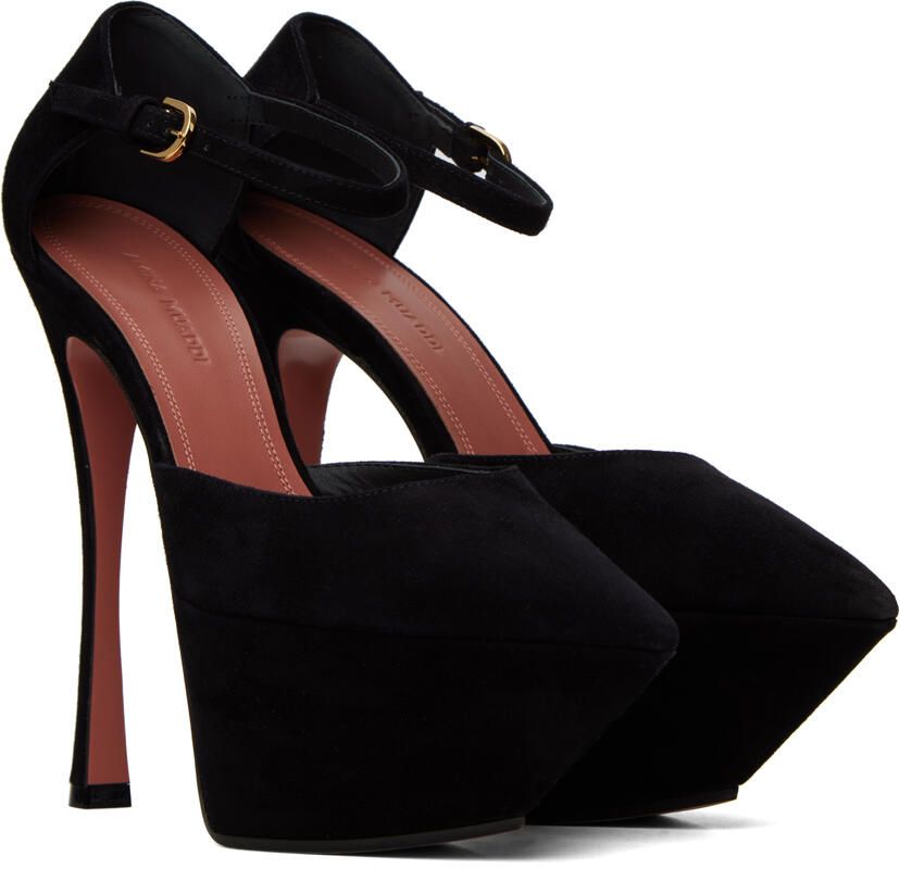 Amina Muaddi Black Angelica Heels