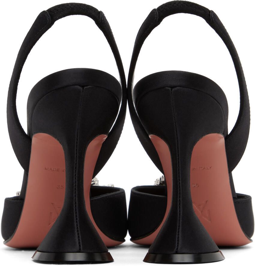 Amina Muaddi Black Begum Sling Heels