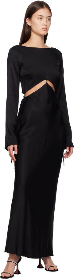 Amina Muaddi Black Gilda Slipper 95 Heeled Sandals - Picture 4