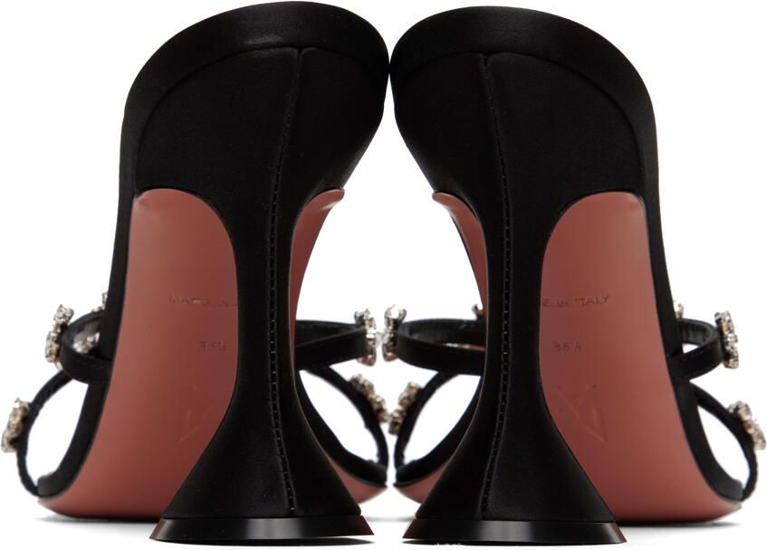 Amina Muaddi Black Lily Heeled Sandals