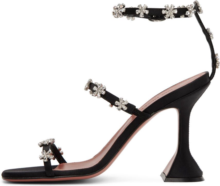 Amina Muaddi Black Lily Sandals - Picture 3