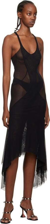 Amina Muaddi Black Lily Sandals - Picture 4