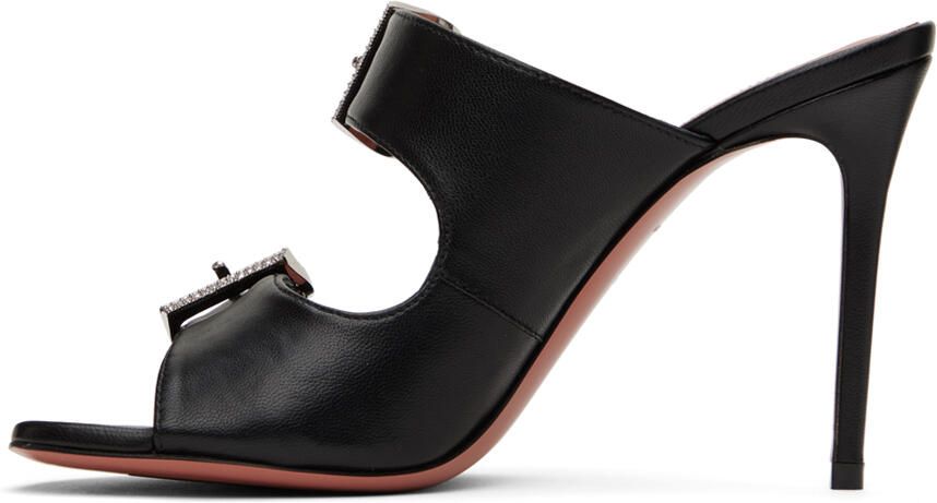 Amina Muaddi Black Millie Heeled Sandals - Picture 3