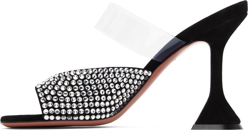 Amina Muaddi Black Paloma Heeled Sandals - Picture 3