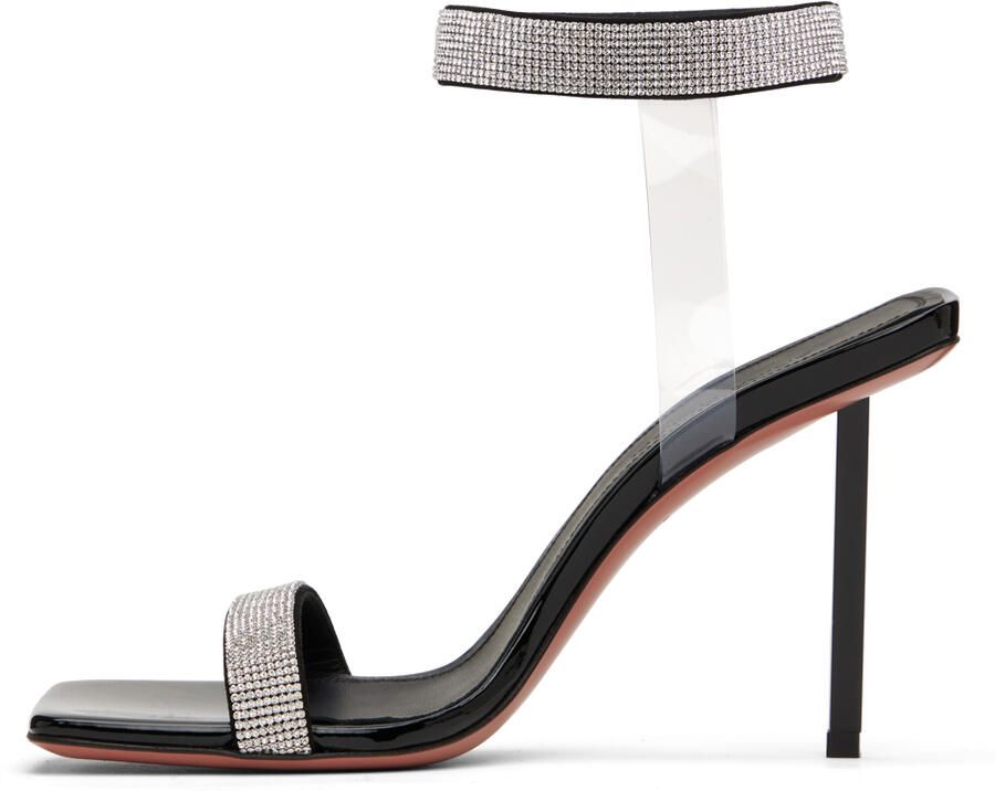 Amina Muaddi Black Rih Heeled Sandals - Picture 2