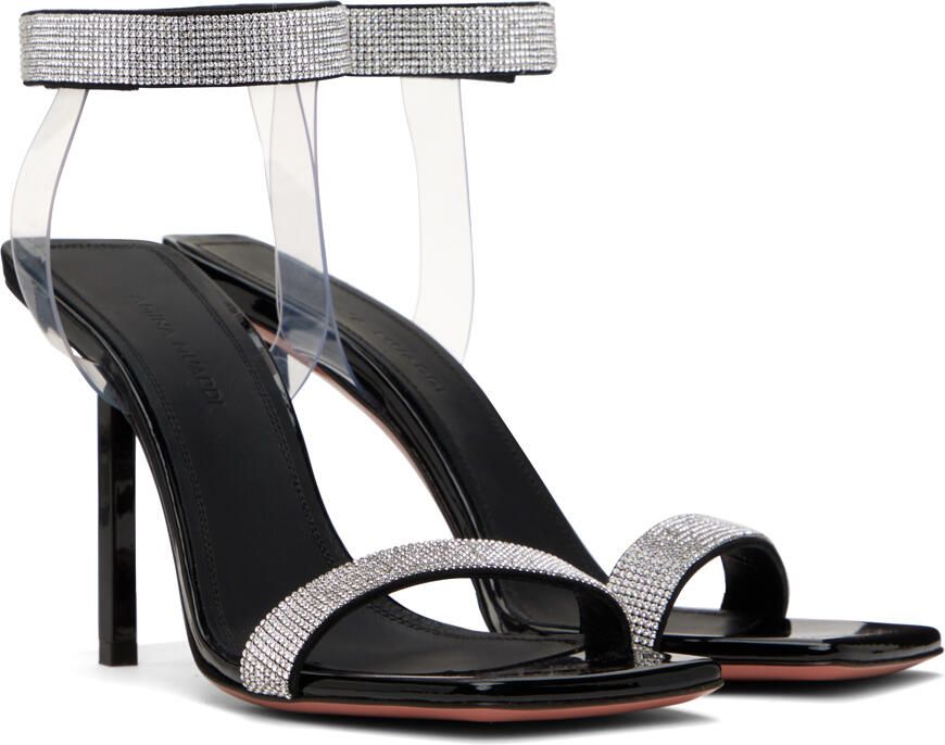 Amina Muaddi Black Rih Heeled Sandals - Picture 3