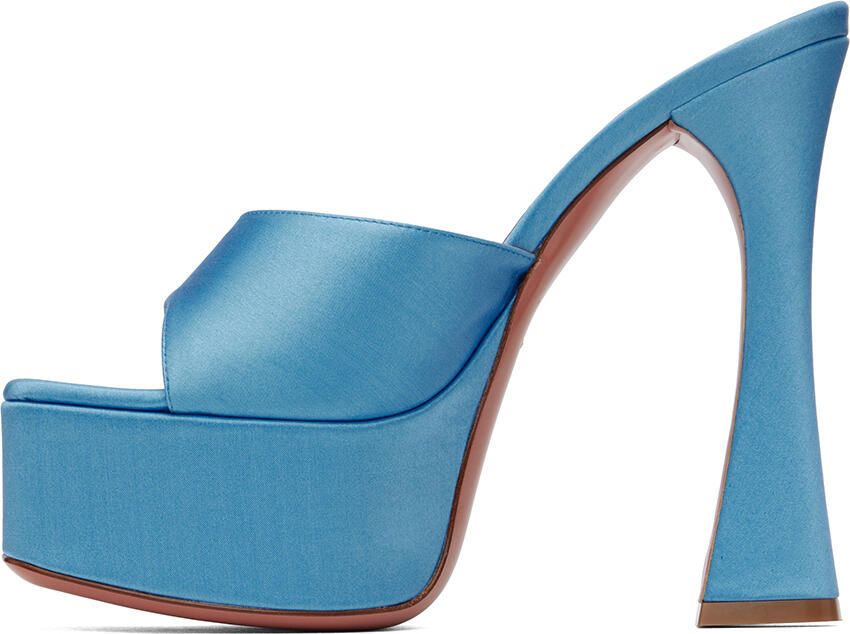 Amina Muaddi Blue Dalida Heeled Sandals - Picture 3