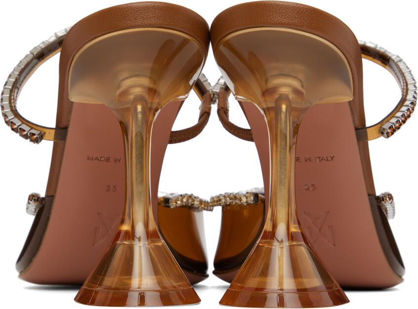 Amina Muaddi Brown Gilda Mules