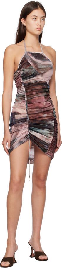 Amina Muaddi Brown Lupita Slipper Heeled Sandals - Picture 4