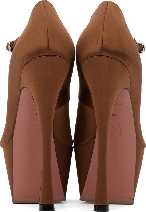 Amina Muaddi Brown Yigit Heels - Picture 3