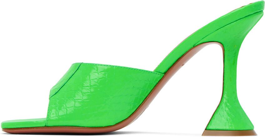 Amina Muaddi Green Lupita Heeled Sandals - Picture 3