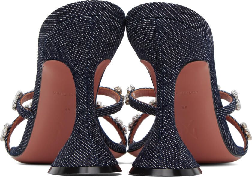 Amina Muaddi Indigo Lily 95 Heeled Sandals