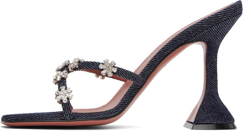 Amina Muaddi Indigo Lily 95 Heeled Sandals - Picture 3