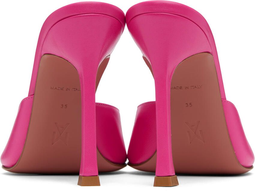 Amina Muaddi Pink Alexa Slipper 105 Heeled Sandals