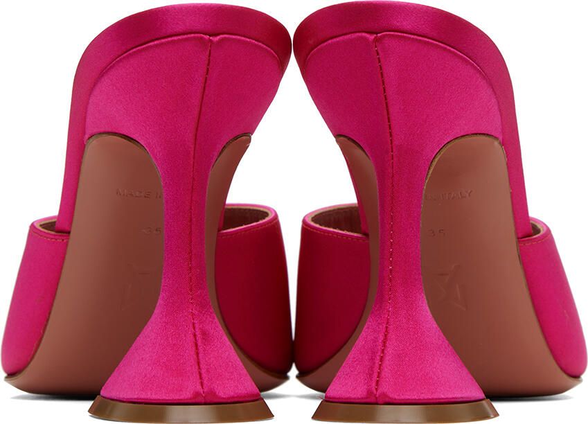 Amina Muaddi Pink Lupita Heeled Sandals