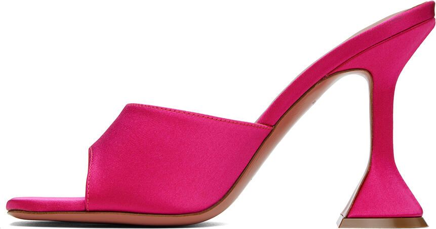 Amina Muaddi Pink Lupita Heeled Sandals - Picture 3