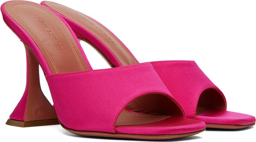 Amina Muaddi Pink Lupita Heeled Sandals - Picture 2