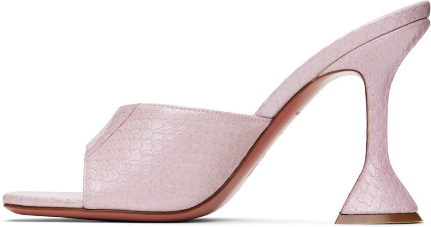 Amina Muaddi Pink Lupita Heeled Sandals - Picture 3