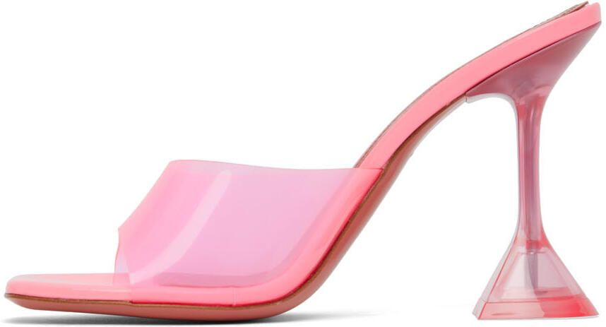 Amina Muaddi Pink Lupita Heeled Sandals - Picture 3