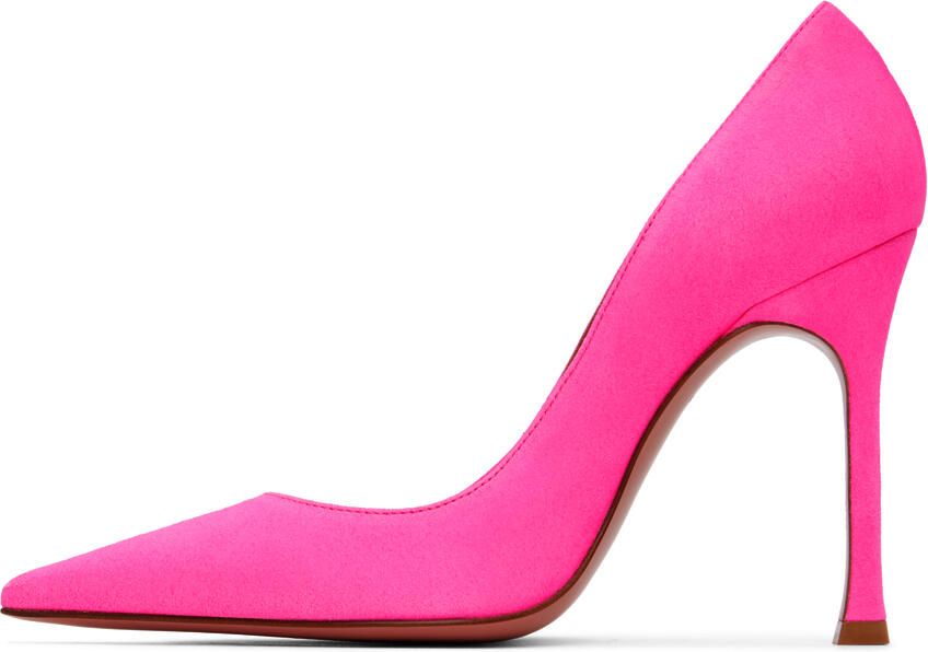 Amina Muaddi Pink Sharon Pump Heels - Picture 3