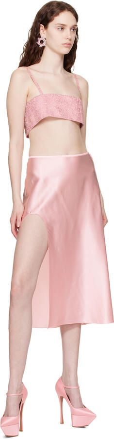 Amina Muaddi Pink Yigit Pumps - Picture 4