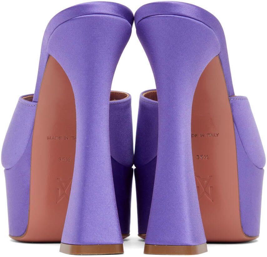 Amina Muaddi Purple Dalida Heeled Sandals