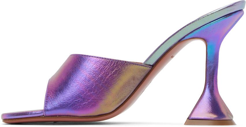 Amina Muaddi Purple Lupita Heeled Sandals - Picture 3